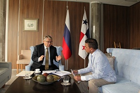 Интервью Посла Е.М.Бойкова изданию "Agencia de Noticias Panamá" Интервью Посла Е.М.Бойкова изданию "Agencia de Noticias Panamá"